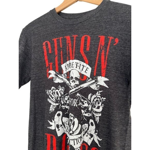 Guns N' Roses APPETITE FOR DESTRUCTION  Men’s/Unisex Sz S Gray Band Tee Shirt - Picture 2 of 6